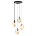 Lampa wisząca ASTRAL 4 BLACK/MIODOWY