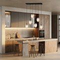 Lampa wisząca ASTRAL 6 BLACK/MIODOWY