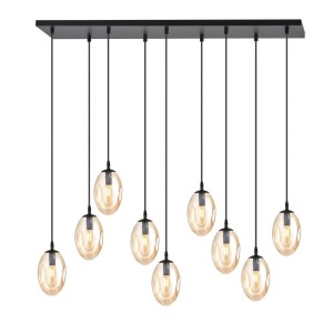 Lampa wisząca ASTRAL 9 BLACK/MIODOWY