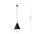 Lampa wisząca REBEL 1 BLACK/GOLD