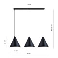 Lampa wisząca REBEL 3 BLACK/WHITE