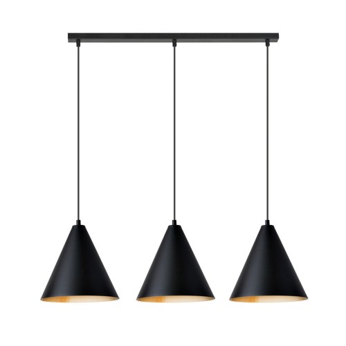 Lampa wisząca REBEL 3 BLACK/GOLD