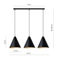 Lampa wisząca REBEL 3 BLACK/GOLD