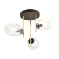 Lampa sufitowa ARGO 3 BLACK/TRANSPARENT