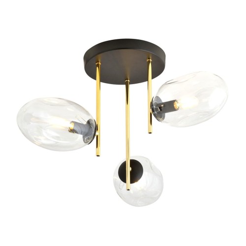 Lampa sufitowa ARGO 3 BLACK/TRANSPARENT