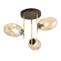 Lampa sufitowa ARGO 3 BLACK/MIODOWY
