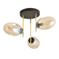 Lampa sufitowa ARGO 3 BLACK/MIODOWY