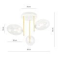Lampa sufitowa ARGO 3 WHITE/TRANSPARENT