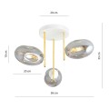 Lampa sufitowa ARGO 3 WHITE/GRAFIT