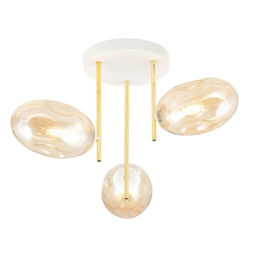 Lampa sufitowa ARGO 3 WHITE/MIODOWY