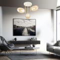 Lampa sufitowa ARGO 3 WHITE/MIODOWY
