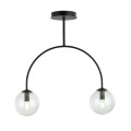 Lampa sufitowa ARCHI 2 BLACK/TRANSPARENT
