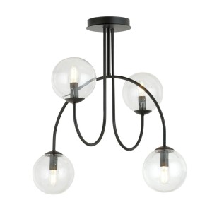 Lampa sufitowa ARCHI 4A BLACK/TRANSPARENT