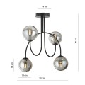Lampa sufitowa ARCHI 4A BLACK/GRAFIT