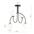 Lampa sufitowa ARCHI 4A BLACK/OPAL
