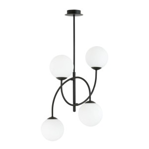 Lampa sufitowa ARCHI 4B BLACK/OPAL