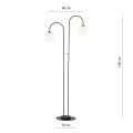 Lampa podłogowa ARCHI LP2 BLACK/OPAL