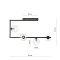 Lampa sufitowa SOMA 4 BLACK/TRANSPARENT