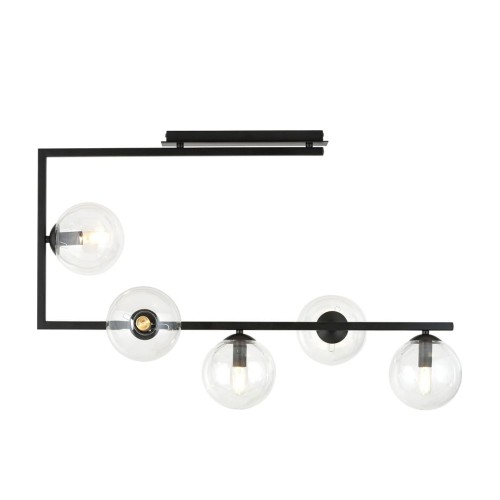 Lampa sufitowa SOMA 5 BLACK/TRANSPARENT