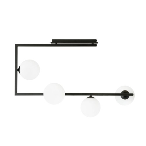 Lampa sufitowa SOMA 4 BLACK/OPAL