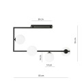 Lampa sufitowa SOMA 4 BLACK/OPAL