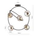 Lampa sufitowa STARDOM 5 BLACK/GRAFIT