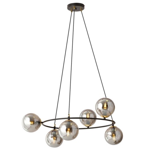 Lampa wisząca AZURA 6 BLACK/GRAFIT