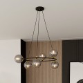 Lampa wisząca AZURA 6 BLACK/GRAFIT