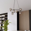 Lampa wisząca AZURA 6 BLACK/GRAFIT