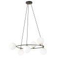 Lampa wisząca AZURA 6 BLACK/OPAL