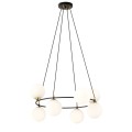 Lampa wisząca AZURA 8 BLACK/OPAL