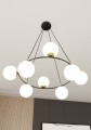 Lampa wisząca AZURA 8 BLACK/OPAL
