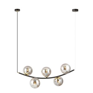 Lampa wisząca RITZ 5 BLACK/GRAFIT
