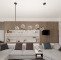Lampa wisząca RITZ 7 BL ACK/TRANSPARENT