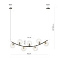 Lampa wisząca RITZ 7 BL ACK/TRANSPARENT