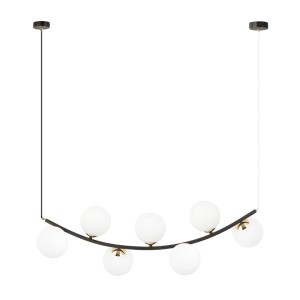 Lampa wisząca RITZ 7 BLACK/OPAL