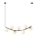 Lampa wisząca RITZ 7 BLACK/OPAL