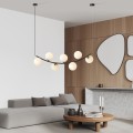 Lampa wisząca RITZ 7 BLACK/OPAL