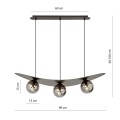 Lampa wisząca AURA 3 BLACK/GRAFIT