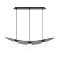 Lampa wisząca AURA 3 BLACK/OPAL
