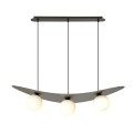 Lampa wisząca AURA 3 BLACK/OPAL