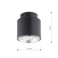 Lampa punktowa natynkowa NANO 1 BLACK