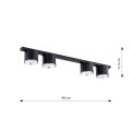Lampa sufitowa NANO 4 BLACK