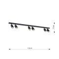 Lampa sufitowa FLASH 6 BLACK