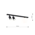 Lampa sufitowa BASTER 3 BLACK