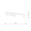 Lampa sufitowa BASTER 5 WHITE