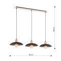 Lampa wisząca KOBE 3 BLACK