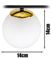 Lampa Wisząca 3-punktowa MILO BLACK GOLD #865