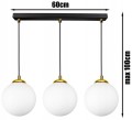 Lampa Wisząca 3-punktowa MILO BLACK GOLD #865