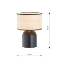 Lampa stołowa ASPEN LN1 BLACK/RATTAN